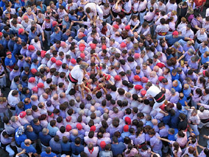 Fires 2016. La Diada Castellera a la pla&ccedil;a del Vi, amb els Marrecs de Salt, els Capgrossos de Matar&oacute; i els Minyons de Terrassa
