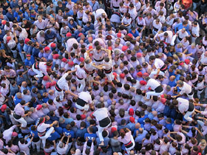 Fires 2016. La Diada Castellera a la pla&ccedil;a del Vi, amb els Marrecs de Salt, els Capgrossos de Matar&oacute; i els Minyons de Terrassa