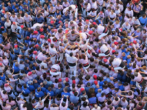 Fires 2016. La Diada Castellera a la pla&ccedil;a del Vi, amb els Marrecs de Salt, els Capgrossos de Matar&oacute; i els Minyons de Terrassa
