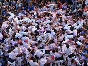 Fires 2016. La Diada Castellera a la pla&ccedil;a del Vi, amb els Marrecs de Salt, els Capgrossos de Matar&oacute; i els Minyons de Terrassa