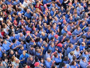 Fires 2016. La Diada Castellera a la pla&ccedil;a del Vi, amb els Marrecs de Salt, els Capgrossos de Matar&oacute; i els Minyons de Terrassa