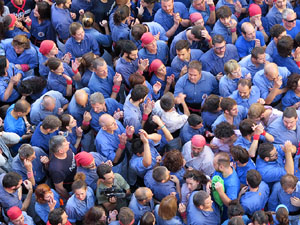 Fires 2016. La Diada Castellera a la pla&ccedil;a del Vi, amb els Marrecs de Salt, els Capgrossos de Matar&oacute; i els Minyons de Terrassa