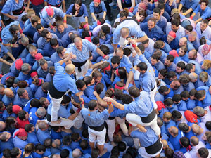 Fires 2016. La Diada Castellera a la pla&ccedil;a del Vi, amb els Marrecs de Salt, els Capgrossos de Matar&oacute; i els Minyons de Terrassa