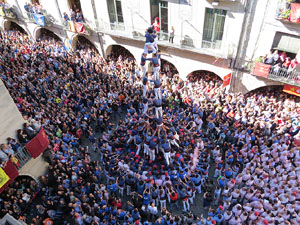 Fires 2016. La Diada Castellera a la pla&ccedil;a del Vi, amb els Marrecs de Salt, els Capgrossos de Matar&oacute; i els Minyons de Terrassa