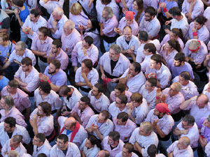 Fires 2016. La Diada Castellera a la pla&ccedil;a del Vi, amb els Marrecs de Salt, els Capgrossos de Matar&oacute; i els Minyons de Terrassa