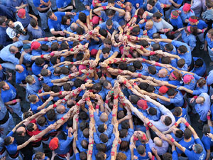 Fires 2016. La Diada Castellera a la pla&ccedil;a del Vi, amb els Marrecs de Salt, els Capgrossos de Matar&oacute; i els Minyons de Terrassa