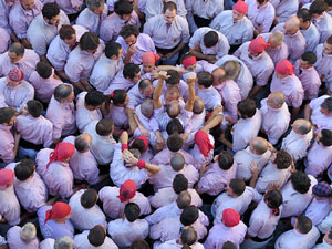 Fires 2016. La Diada Castellera a la pla&ccedil;a del Vi, amb els Marrecs de Salt, els Capgrossos de Matar&oacute; i els Minyons de Terrassa