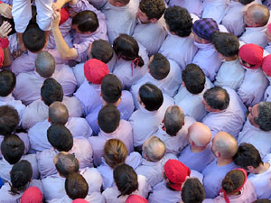 Fires 2016. La Diada Castellera a la pla&ccedil;a del Vi, amb els Marrecs de Salt, els Capgrossos de Matar&oacute; i els Minyons de Terrassa