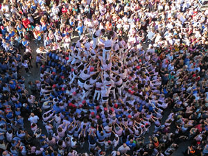 Fires 2016. La Diada Castellera a la pla&ccedil;a del Vi, amb els Marrecs de Salt, els Capgrossos de Matar&oacute; i els Minyons de Terrassa