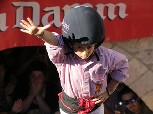 Fires 2016. La Diada Castellera a la pla&ccedil;a del Vi, amb els Marrecs de Salt, els Capgrossos de Matar&oacute; i els Minyons de Terrassa