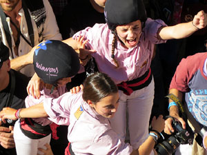 Fires 2016. La Diada Castellera a la pla&ccedil;a del Vi, amb els Marrecs de Salt, els Capgrossos de Matar&oacute; i els Minyons de Terrassa