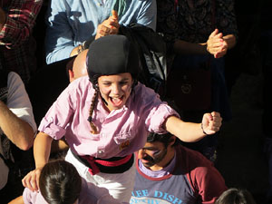 Fires 2016. La Diada Castellera a la pla&ccedil;a del Vi, amb els Marrecs de Salt, els Capgrossos de Matar&oacute; i els Minyons de Terrassa