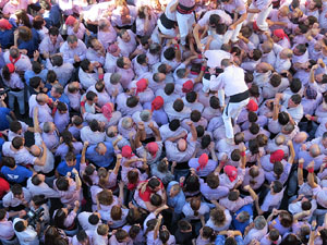 Fires 2016. La Diada Castellera a la pla&ccedil;a del Vi, amb els Marrecs de Salt, els Capgrossos de Matar&oacute; i els Minyons de Terrassa