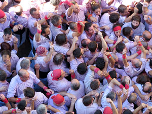 Fires 2016. La Diada Castellera a la pla&ccedil;a del Vi, amb els Marrecs de Salt, els Capgrossos de Matar&oacute; i els Minyons de Terrassa