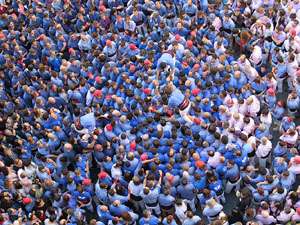 Fires 2016. La Diada Castellera a la pla&ccedil;a del Vi, amb els Marrecs de Salt, els Capgrossos de Matar&oacute; i els Minyons de Terrassa
