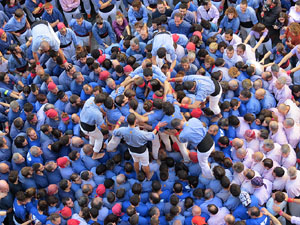 Fires 2016. La Diada Castellera a la pla&ccedil;a del Vi, amb els Marrecs de Salt, els Capgrossos de Matar&oacute; i els Minyons de Terrassa