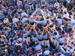 Fires 2016. La Diada Castellera a la pla&ccedil;a del Vi, amb els Marrecs de Salt, els Capgrossos de Matar&oacute; i els Minyons de Terrassa