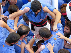 Fires 2016. La Diada Castellera a la pla&ccedil;a del Vi, amb els Marrecs de Salt, els Capgrossos de Matar&oacute; i els Minyons de Terrassa