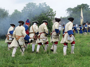 Girona resisteix! Jornades de recreació històrica de la Guerra de Successió. Castell de Montjuïc. Combat al pati d'armes