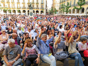 Festival A Capella 2017. Actuació del grup Fork a la plaça de la Independència