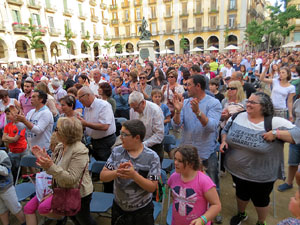 Festival A Capella 2017. Actuació del grup Fork a la plaça de la Independència