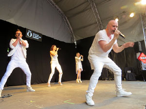Festival A Capella 2017. Actuació del grup Fork a la plaça de la Independència