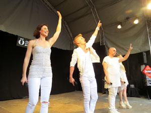 Festival A Capella 2017. Actuació del grup Fork a la plaça de la Independència