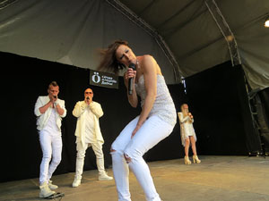 Festival A Capella 2017. Actuació del grup Fork a la plaça de la Independència