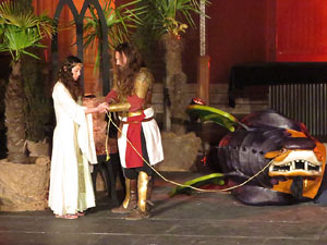 600 aniversari de la nau &uacute;nica de la Catedral de Girona. Representaci&oacute; de la Consueta de Sant Jordi cavaller