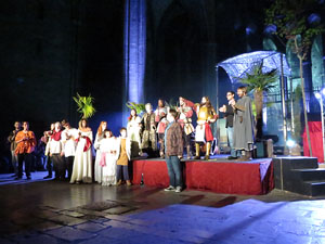 600 aniversari de la nau &uacute;nica de la Catedral de Girona. Representaci&oacute; de la Consueta de Sant Jordi cavaller