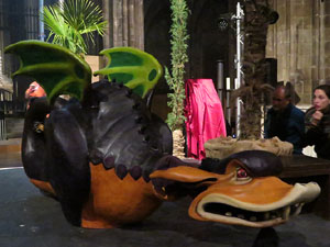 600 aniversari de la nau &uacute;nica de la Catedral de Girona. Representaci&oacute; de la Consueta de Sant Jordi cavaller