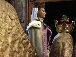 Corpus 2017. Assaig del ball de l'Àliga a la nau de la Catedral de Santa Maria