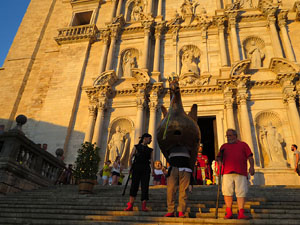 Corpus 2017. Assaig del ball de l'Àliga a la nau de la Catedral de Santa Maria