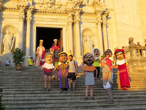 Corpus 2017. Assaig del ball de l'Àliga a la nau de la Catedral de Santa Maria