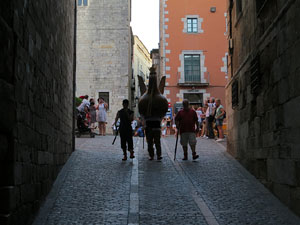 Corpus 2017. Assaig del ball de l'Àliga a la nau de la Catedral de Santa Maria