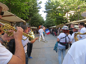 Festes de Primavera de Girona 2017. Cercavila de mulasses amb la Mula Baba i l'Ase de Bessan