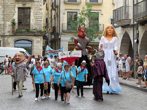 Arribada a Girona de la Flama del Canigó 2017