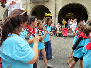 Arribada a Girona de la Flama del Canigó 2017