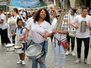 Arribada a Girona de la Flama del Canigó 2017