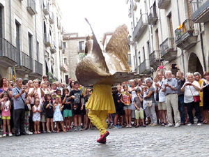 Arribada a Girona de la Flama del Canigó 2017