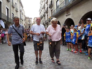 Arribada a Girona de la Flama del Canigó 2017