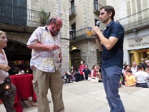 Arribada a Girona de la Flama del Canigó 2017