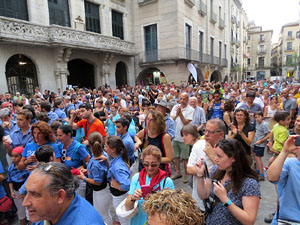 Arribada a Girona de la Flama del Canigó 2017