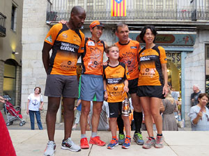 Arribada a Girona de la Flama del Canigó 2017