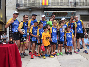 Arribada a Girona de la Flama del Canigó 2017