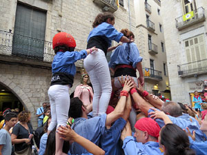 Arribada a Girona de la Flama del Canigó 2017