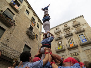 Arribada a Girona de la Flama del Canigó 2017