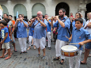 Arribada a Girona de la Flama del Canigó 2017