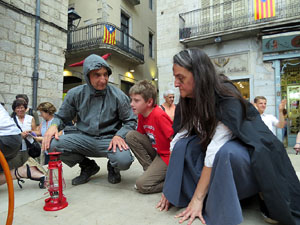 Arribada a Girona de la Flama del Canigó 2017