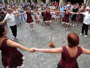 Arribada a Girona de la Flama del Canigó 2017
